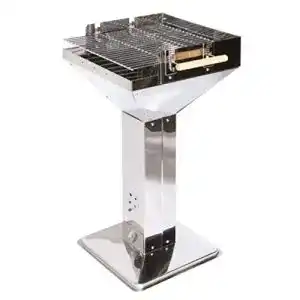 Tepro Holzkohlegrill Vista – Edelstahl Säulengrill mit Belüftungssystem