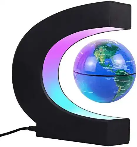 Schwebender Globus Jowhol mit LED-Licht und automatischer Drehung