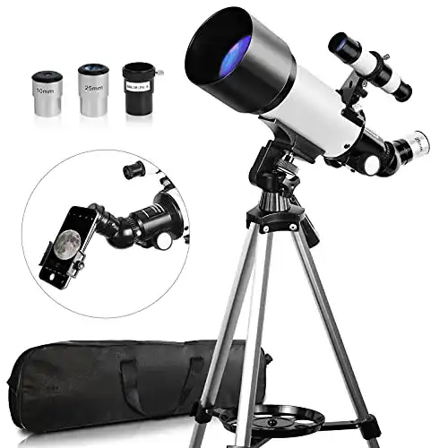 Teleskop Solomark für Erwachsene mit 70mm Öffnung und 400mm Brennweite