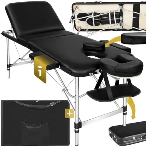 Massageliege tectake 3 Zonen klappbar für mobile Anwendungen
