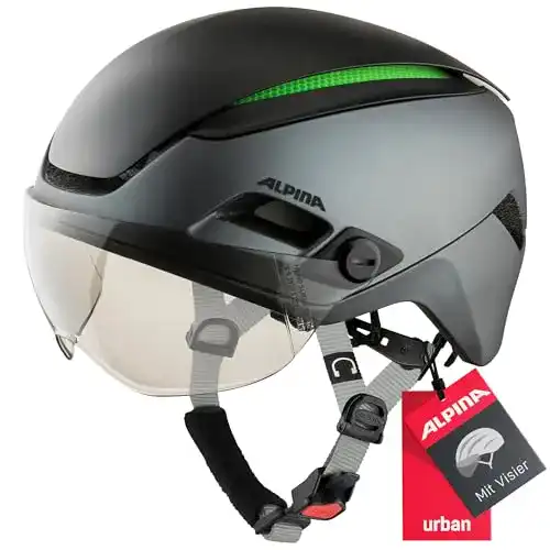 Alpina Fahrradhelm Altona V für Erwachsene, leicht und beleuchtet