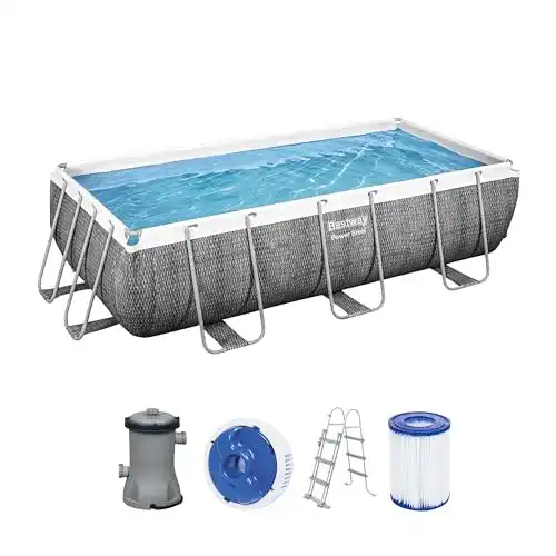 Rechteckiger Bestway Power Steel Frame Pool-Set