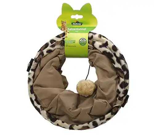 Katzentunnel Dehner Leo, 25 cm Durchmesser, 50 cm Länge aus Polyester und Metall