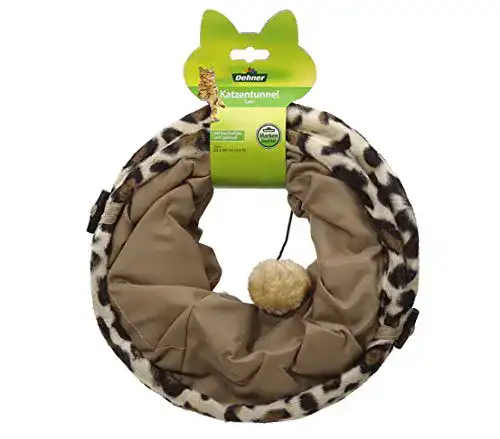 Katzentunnel Dehner Leo, 25 cm Durchmesser, 50 cm Länge aus Polyester und Metall