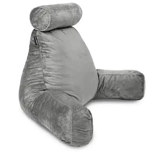 Lesekissen Milliard XL für Bett und Sofa mit Nackenrolle und Memory Foam