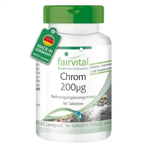 Chrom Tabletten Fairvital 200µg 90 Tabletten mit Chrompicolinat