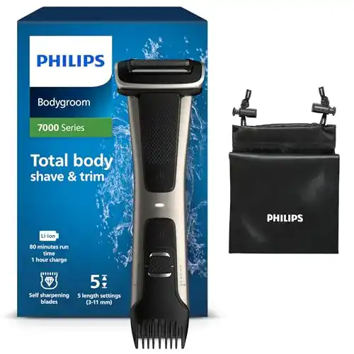 Philips Haarschneider BG7025/15 Bodygroom Series 7000 mit Kammaufsatz