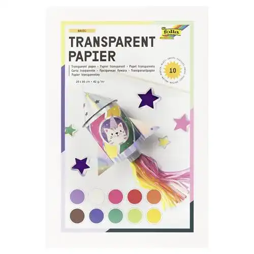 Transparentpapier Folia 888 im Heft, Drachenpapier 20 x 30 cm, 10 Blatt