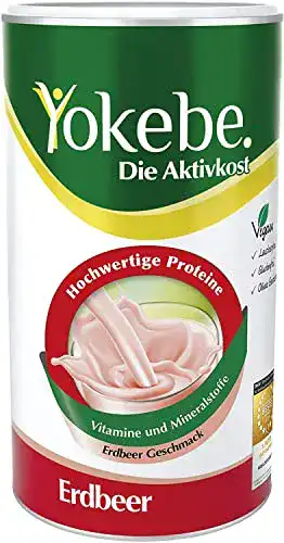 Yokebe Erdbeer Diätshake – Aktivkost für kalorienreduzierte Ernährung