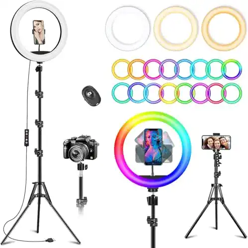 Ringlicht Stally mit 63 Zoll Stativ und 10.2 Zoll Ringleuchte