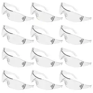 Schutzbrille Kurtzy 12er Pack transparent mit Gummieinsatz
