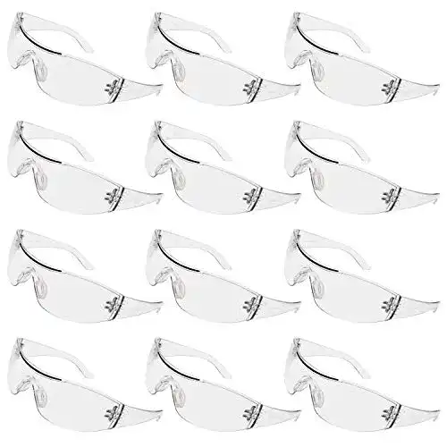 Schutzbrille Kurtzy 12er Pack transparent mit Gummieinsatz