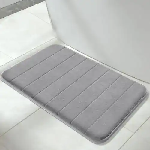 Yimobra Memory Foam Badematte – Rutschfest, Maschinenwaschbar, Grau, 80 x 50 cm