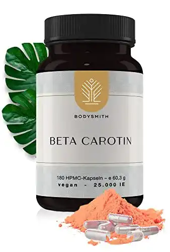 Beta-Carotin Kapseln hochdosiert 25.000 IE von BODYSMITH