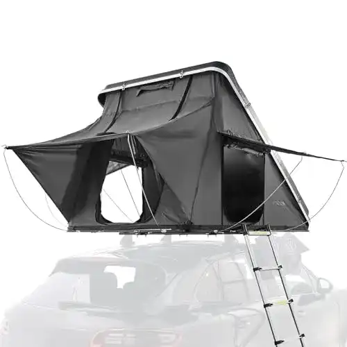 Dachzelt Prime Tech Delta in Schwarz/Grau für Autos