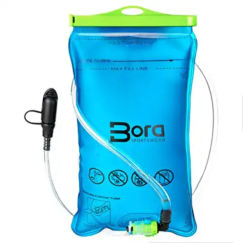Trinkblase BoraSports 2L mit Beißventil, BPA-frei und antibakteriell