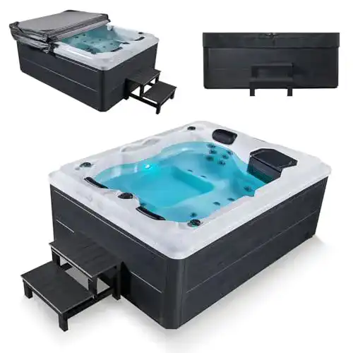 Whirlpool Artsauna Outdoor Whirlpool Oasis mit Treppe und Massagedüsen