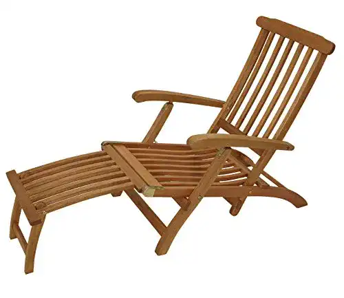 Deckchair Degamo Maine mit Eukalyptus Hartholz Fußteil