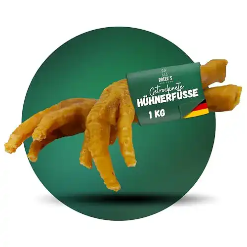 Hühnerfüße für Hunde von BREERs – Getrocknete Naturkauartikel 1 Kg