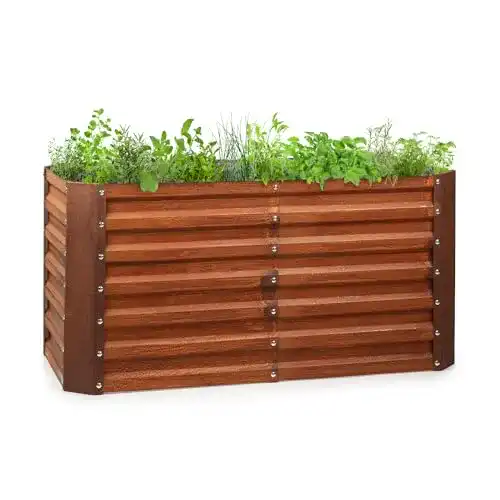 Hochbeet aus Metall blumfeldt Rust Grow für den Gemüseanbau