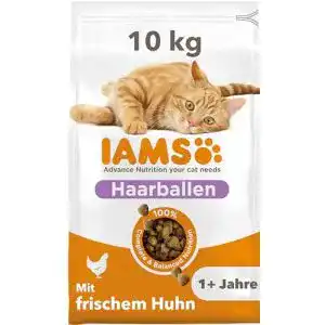 Iams Katzenfutter Anti-Haarballen Trockenfutter mit Huhn