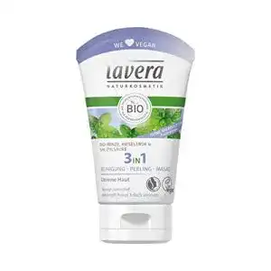 Lavera Gesichtsreinigung 3in1 Reinigung, Peeling, Maske Bio-Minze 3er Pack
