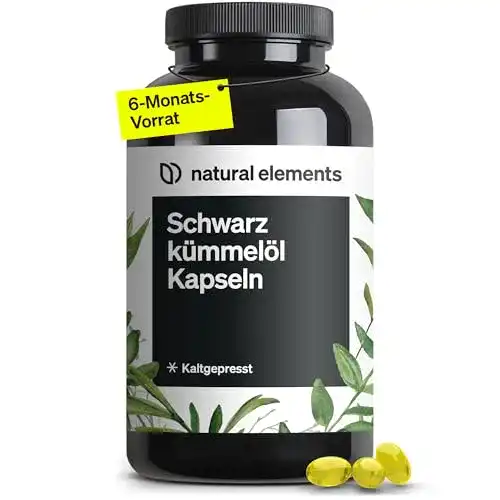 Schwarzkümmelöl für Hunde von Natural Elements 400 Kapseln