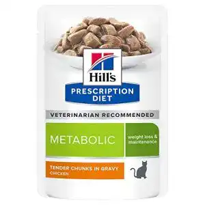 Hill’s Diätfutter für Katzen Metabolic Pouch, 2 x 12 Stück