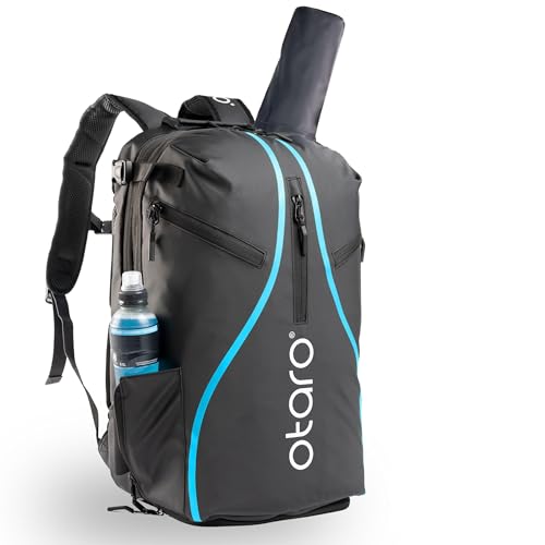 Tennisrucksack Otaro mit Schuhfach und Thermo-Schlägerfach in Schwarz