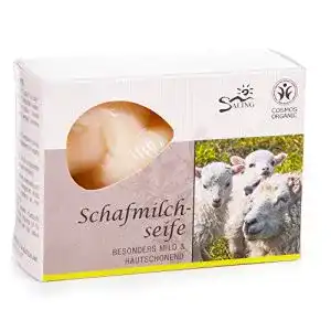 Schafmilchseife Saling in maritimer Kiste mit Muschel, 80g