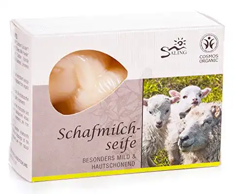 Schafmilchseife Saling in maritimer Kiste mit Muschel, 80g