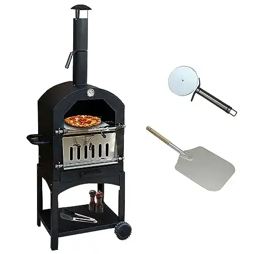 Pizzaofen für den Garten mit Pizzastein und Zubehör