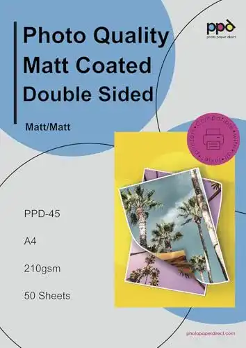 Fotopapier matt PPD 50 Blatt A4 210g beidseitig für Inkjet-Drucker