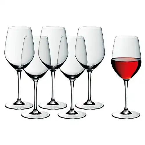 WMF Easy Plus Rotweingläser Set 6-teilig aus Kristallglas, 450ml
