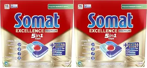 Somat Excellence Premium 5in1 Caps 32 Stück für Geschirrspüler
