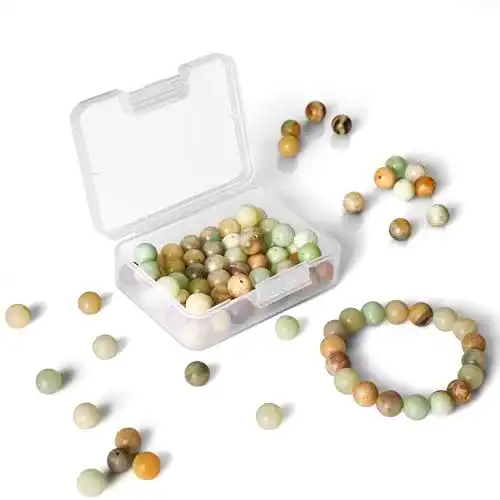 Edelsteinperlen Set zum Auffädeln 100 Amazonit Perlen 8,6 mm