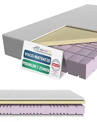 AM Matratze 100×200 cm – Qualitätsmatratze mit Viscoschaum und Kaltschaum