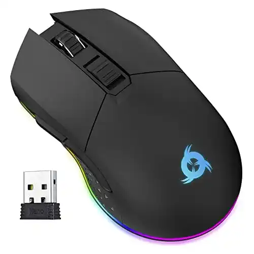 Funkmaus Klim Blaze – Wiederaufladbare kabellose RGB Gaming Maus
