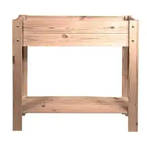 Hochbeet für den Balkon aus Kiefernholz in Dunkelbraun