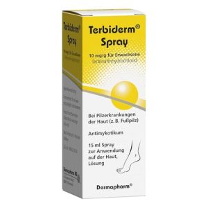 Fußpilz Spray Terbiderm 15 ml zur Behandlung von Fußpilz