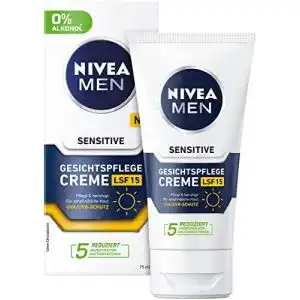 Nivea Men Feuchtigkeitscreme für empfindliche Haut mit LSF 15
