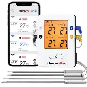 Grillthermometer Bluetooth ThermoPro 5.0 Digital mit 4 Sonden