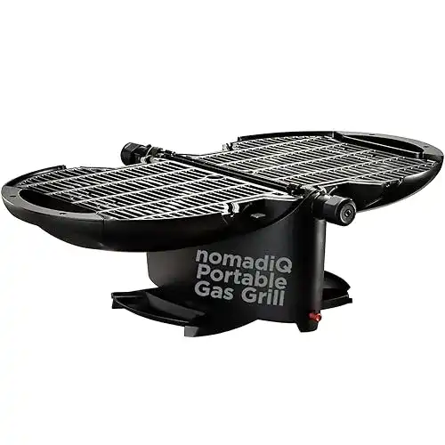 Tischgasgrill mit 2 Brennern für Camping und Outdoor-Aktivitäten