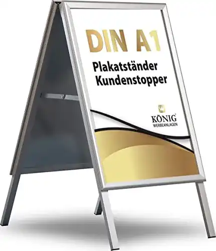 Abstand halten Aufsteller Plakatständer König Werbeanlagen