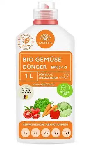 Bio Gemüsedünger flüssig Jasker’s 2 Liter für organische Düngung