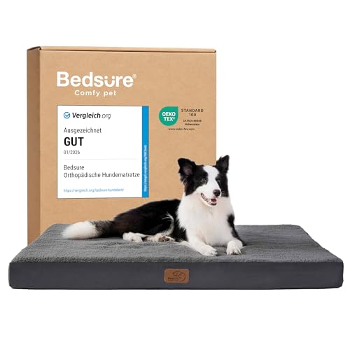 Bedsure orthopädisches Hundebett für große Hunde, 112x81x7.6cm