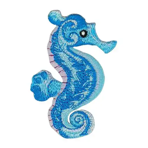 Seepferdchen Abzeichen Bp Braunert Aufnäher Blau 7,4 x 5,0 cm