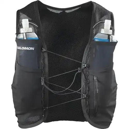 Laufrucksack Salomon Active Skin 4 mit Trinkflaschen