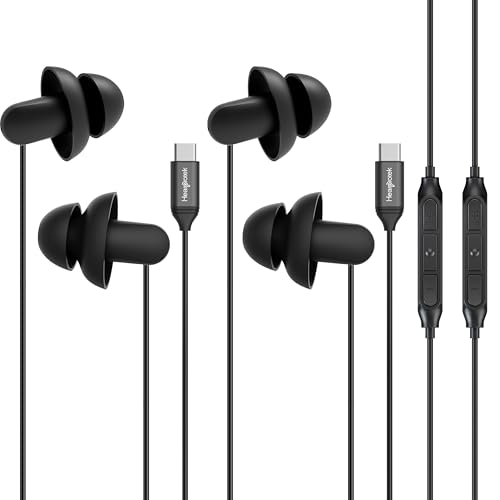 USB-C Kopfhörer Hearprotek Schlaf Ohrhörer mit Mikrofon und Geräuschisolierung