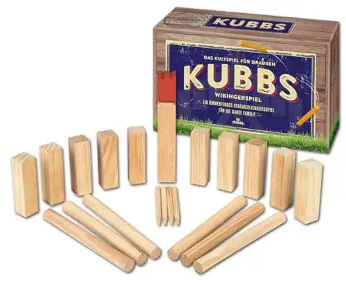 Kubb Moses 92095 Holzspiel – Wikingerspiel für den Garten